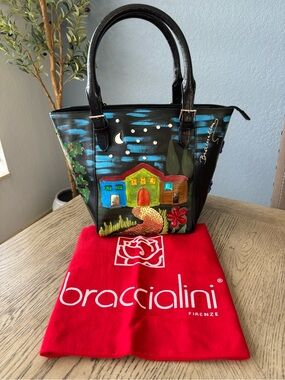 Braccialini Hand Painted Art Bag